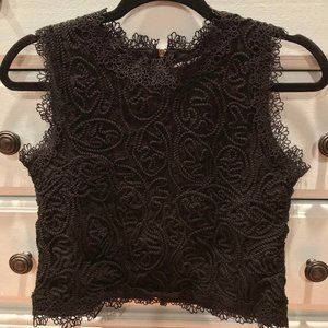 Chicwish Diva Full Lace Crop in Black NWT